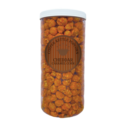 Cheddar Coated Caramel Canister - 12 Serving