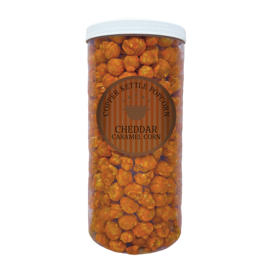 Cheddar Coated Caramel Canister - 12 Serving