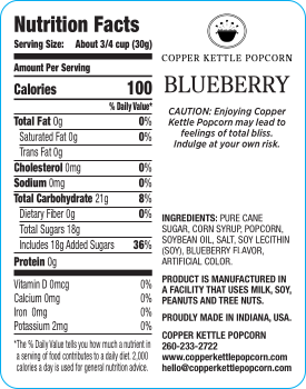 Blueberry Popcorn Bag - 6 Servings