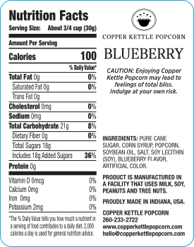 Blueberry Popcorn Tub - 22 Servings