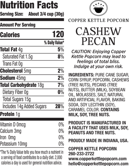 Cashew Pecan Canister - 12 Serving