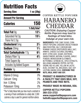 Habanero Cheddar Bag - 6 Servings